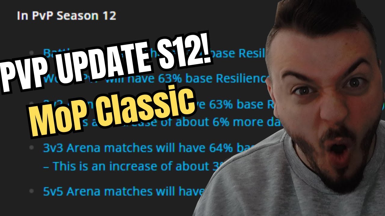 HUGE PVP UPDATE for MoP Classic  ( MORE DAMAGE )