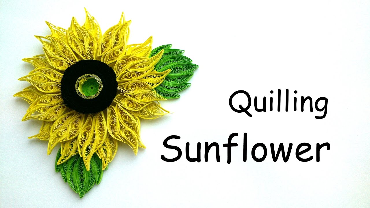 Quilling Flowers tutorial - Quilling Sunflower - Paper Sunflower - Creative Paper
