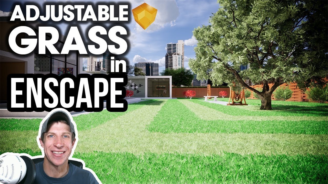 ADJUSTABLE PHOTOREALISTIC GRASS in Enscape 2.4 - New Feature Tutorial