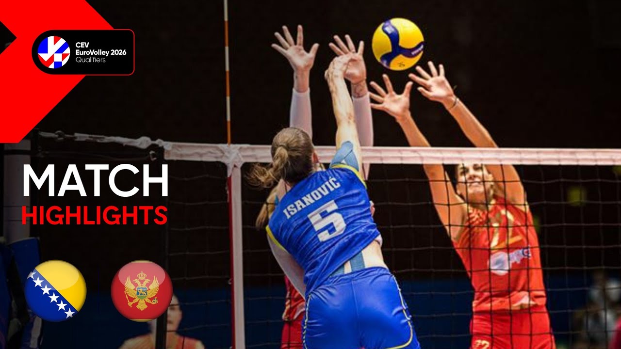 Highlights | Bosnia & Herzegovina vs Montenegro | CEV EuroVolley 2026 | Qualification W | Pool D
