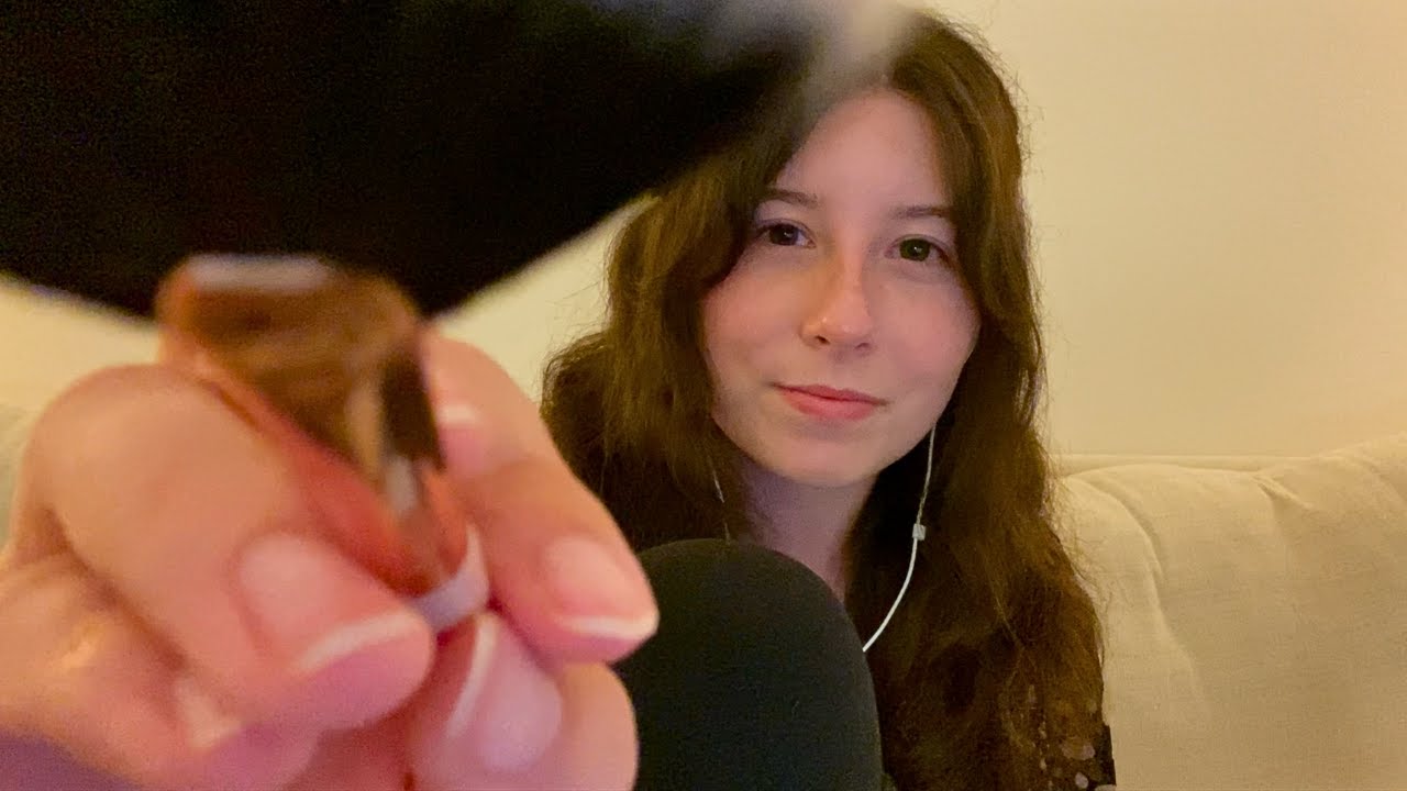 ASMR Face Brushing and Positive Affirmations for Sleep ♡