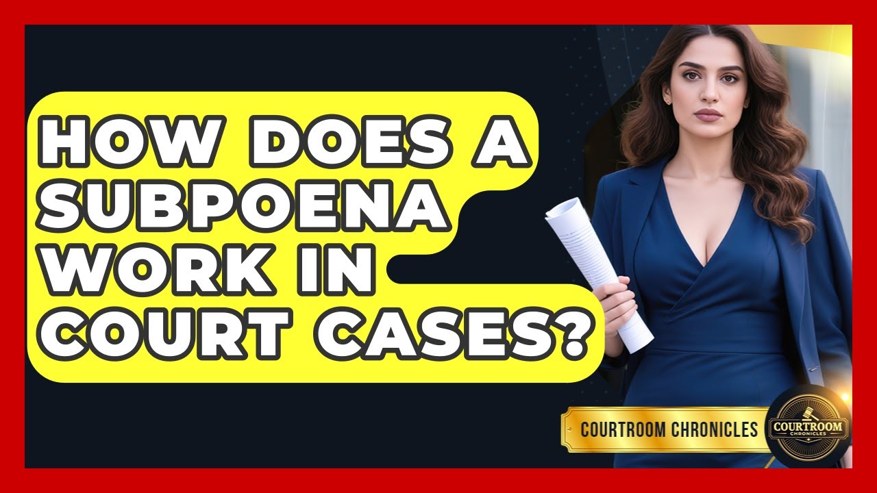How Does A Subpoena Work In Court Cases? - Courtroom Chronicles