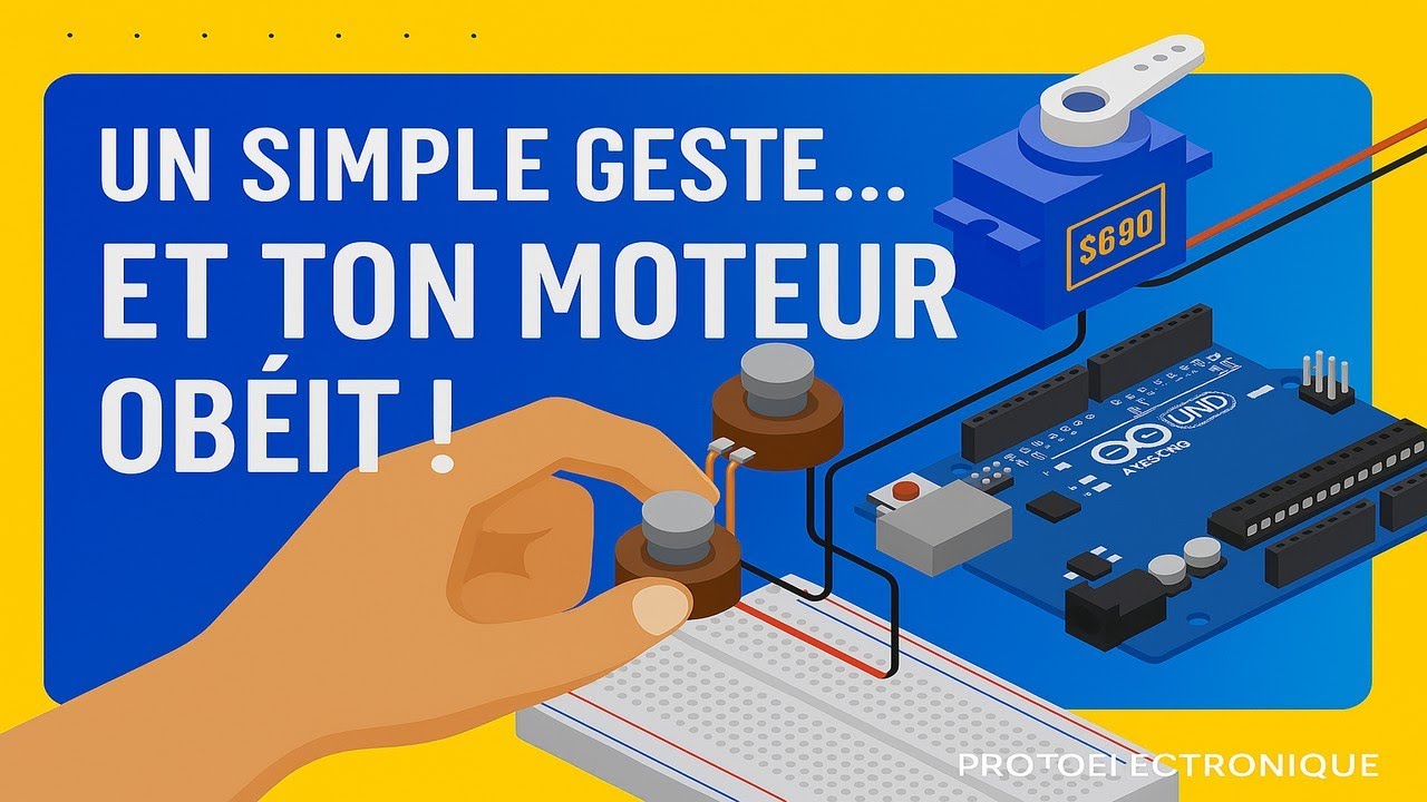 Fais tourner ton servomoteur avec un potentiom&egrave;tre projet Arduino