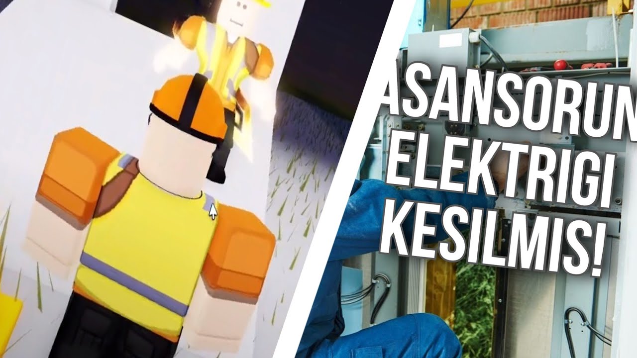 ELEKTRİĞİ GİDEN ASANSÖRÜ TAMİR ETTİK! - ROBLOX