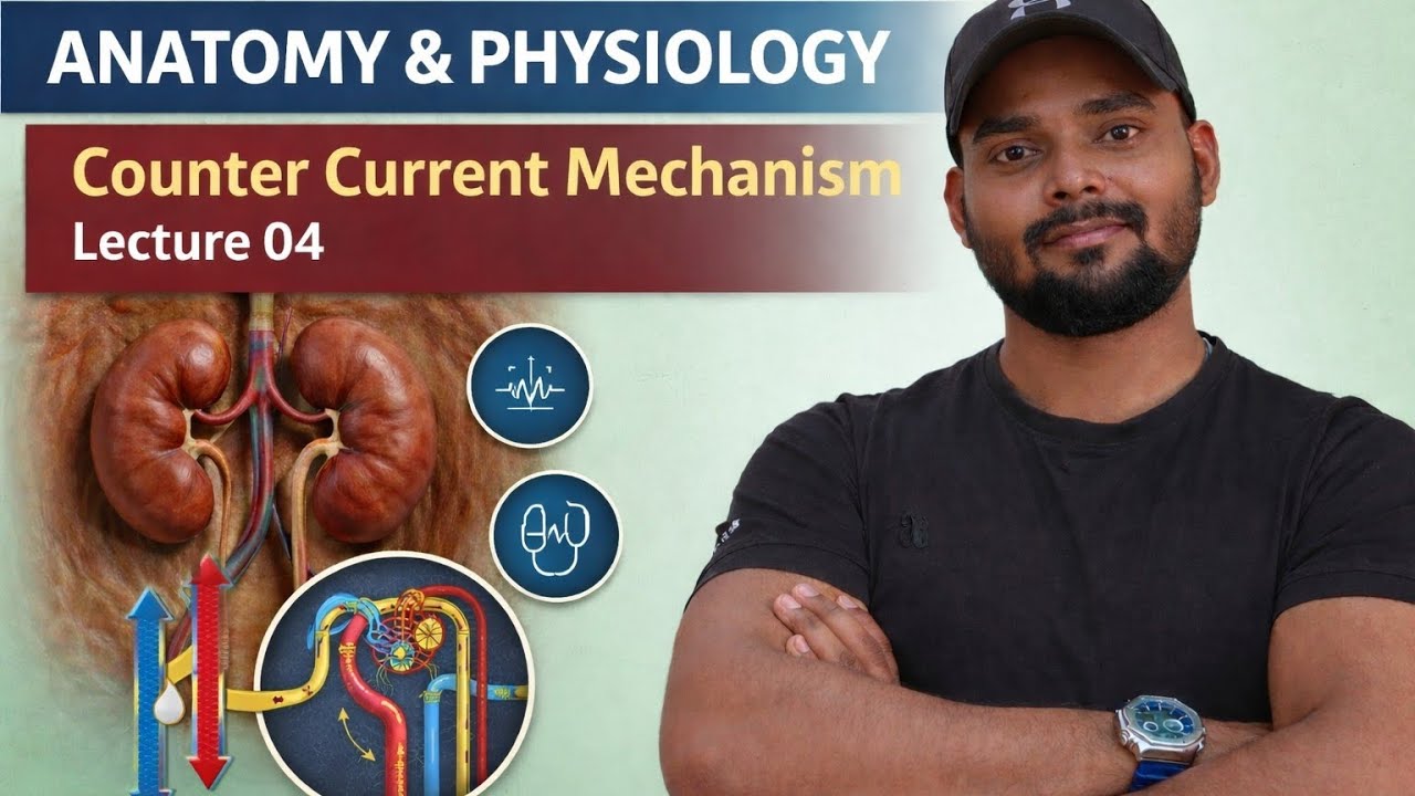 Lecture 04 ! Counter Current Mechanism in Kidney | Loop of Henle Explained Clearly |