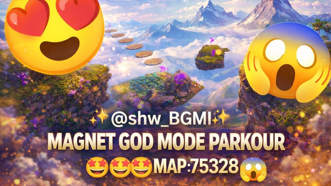 👉 MAGNET GOD MODE PARKOUR 🔥 MAP CODE : 75328 💯 #bgmi  #gaming #video #shortsvideo 🔔💬👍