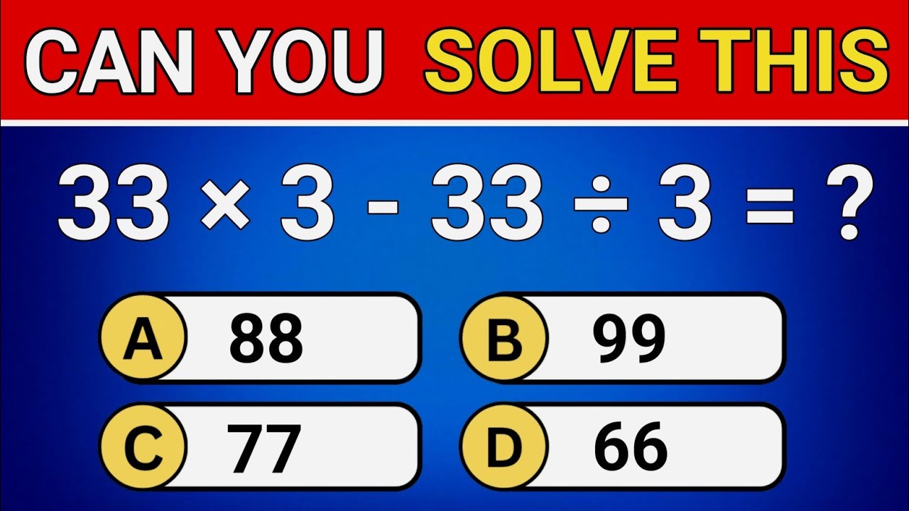 Can You Pass This Maths Quiz...? ➕🧠➖Easy Level | Addition & Subtraction