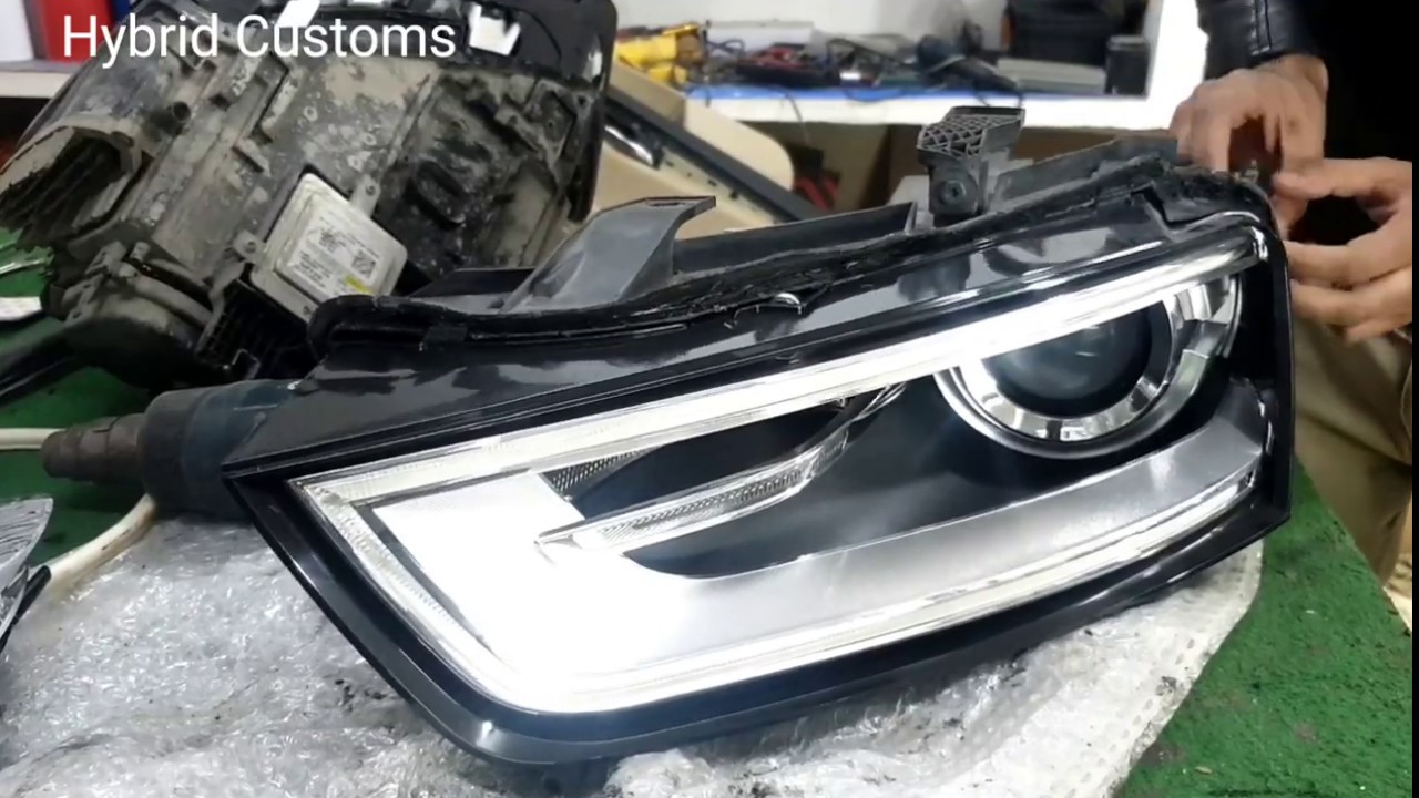 HOW TO CUSTOMISE AUDI Q3 Headlamp Projector + Daytime Lamps Swapped with HC-7 Bixenon projector