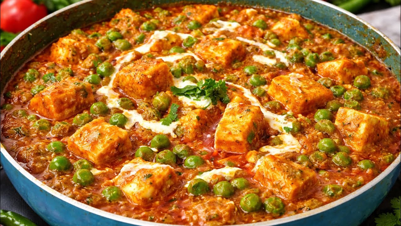 Shahi Matar Paneer Recipe | Easy Restaurant Style Matar Paneer at Home | Creamy Paneer Curry