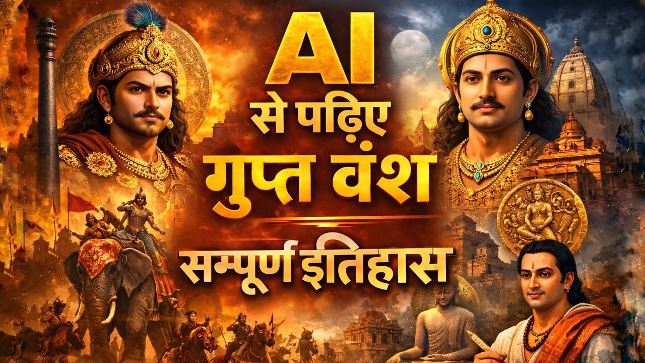 Ai से पढ़िए गुप्त वंश का सम्पूर्ण इतिहास | learn History With Ai | UPSC | SSC | #aihistory 