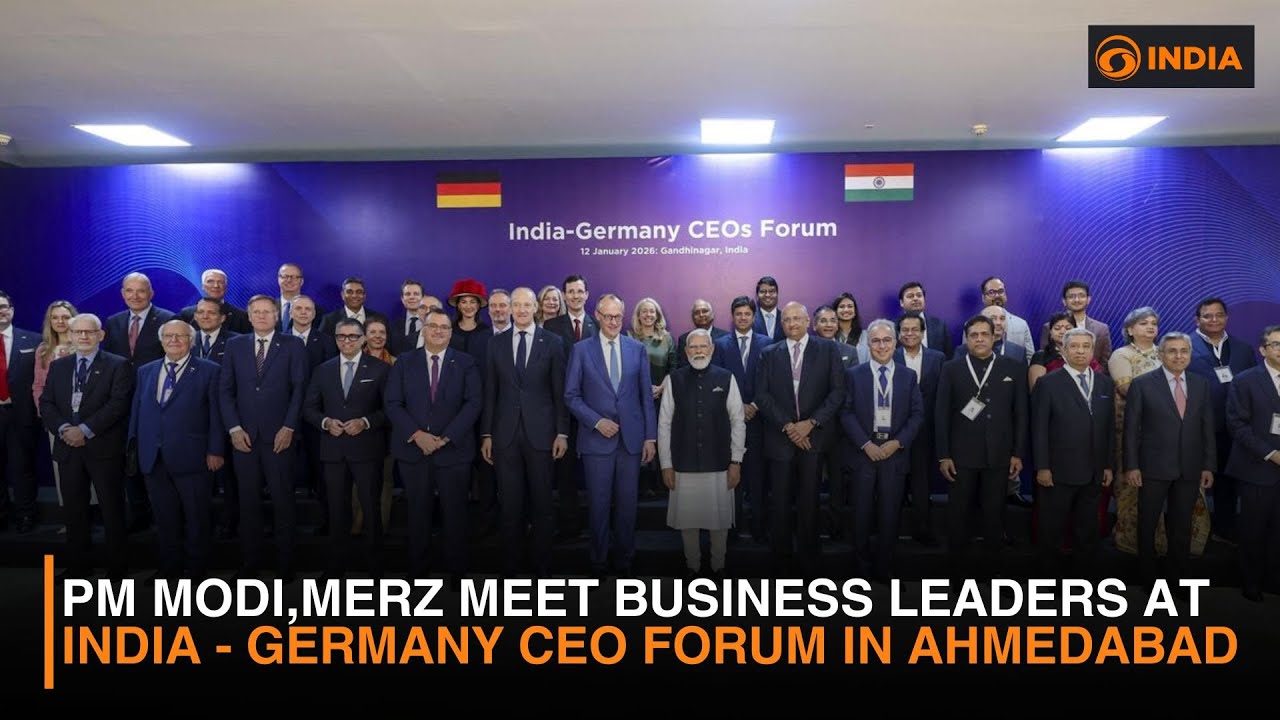 PM Modi, Chancellor Merz Meet Business Leaders at India Germany CEO Forum in Ahmedabad