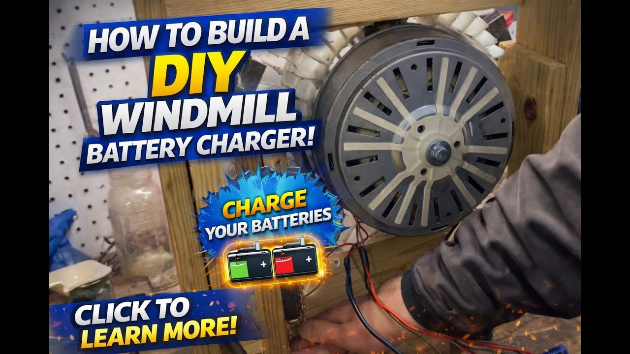 How To Make Your DIY Windmill Charge Batteries