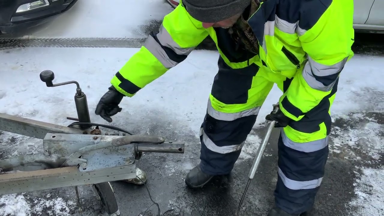 BE. Påskjutsdämpare och slaglängd på släpvagn.