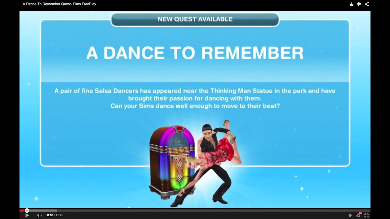 A Dance To Remember Quest- Sims FreePlay