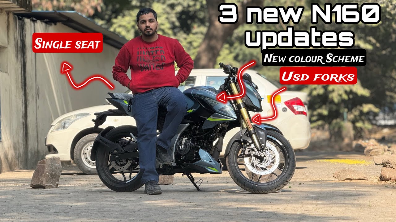 Bajaj N160 Gets 3 Big Updates! Single Seat, USD Forks & New Colour Scheme 🚀