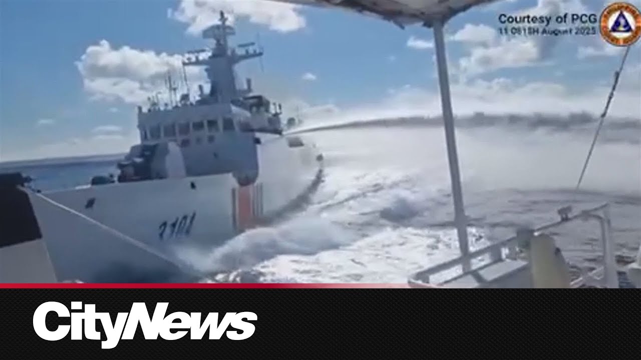 Chinese warship crashes into coastguard mid-pursuit of Filipino boat