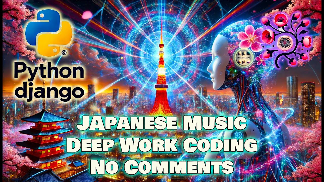 Japanese Music Coding - DjangoAI App Coding 1 - JPop - Deep Work Focus 1H #django #ai #japanesemusic