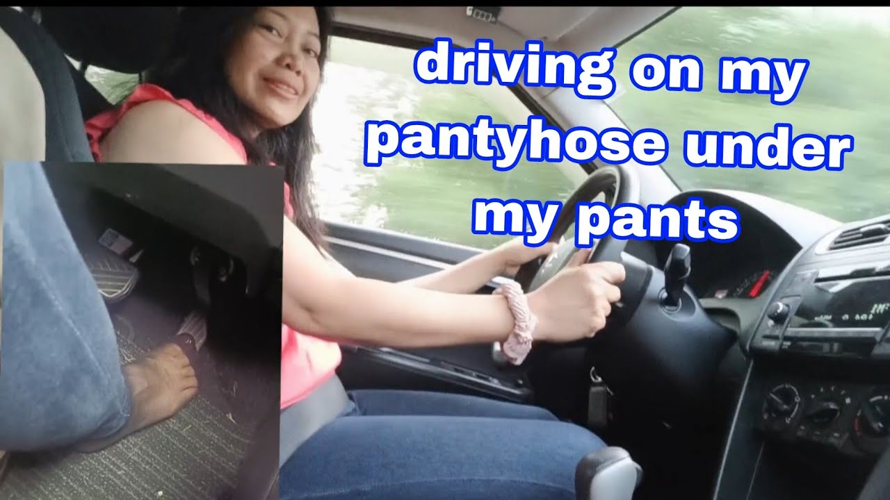 reinforced toes pantyhose under my pants drive with me pt.3 #strumpfhose #pedalpumping