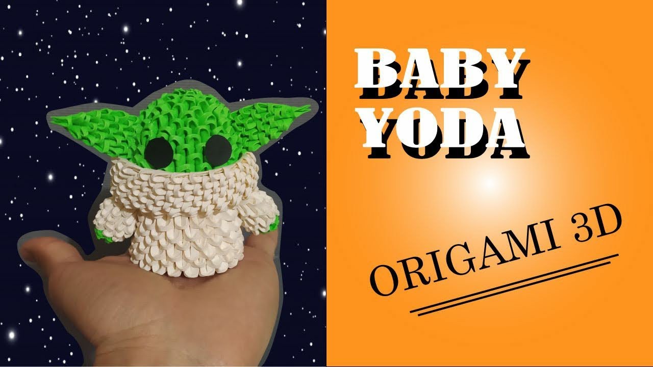 COMO HACER A BABY YODA EN ORIGAMI 3D