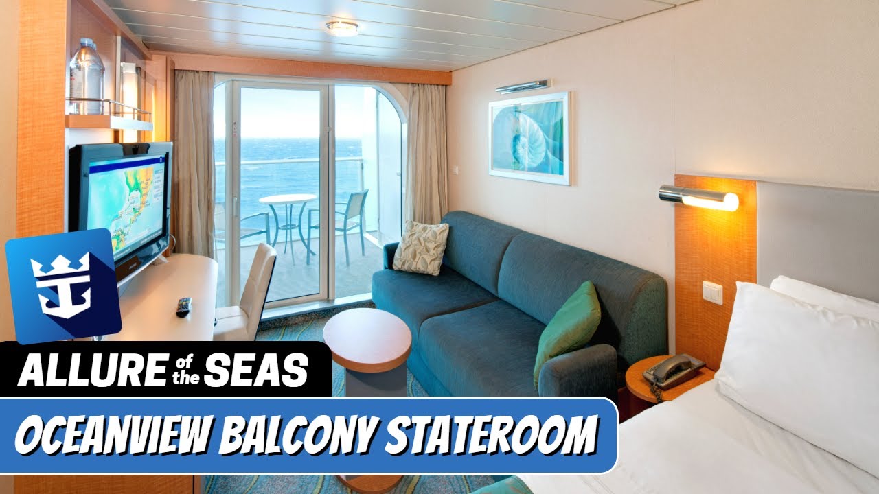 Allure of the Seas | Ocean View Stateroom with Balcony Tour & Review 4K | Royal Caribbean Cruise