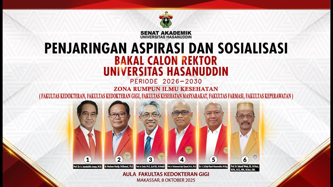 Penjaringan Aspirasi dan Sosialisasi Bakal Calon Rektor Unhas Periode 2026-2030 Zona C