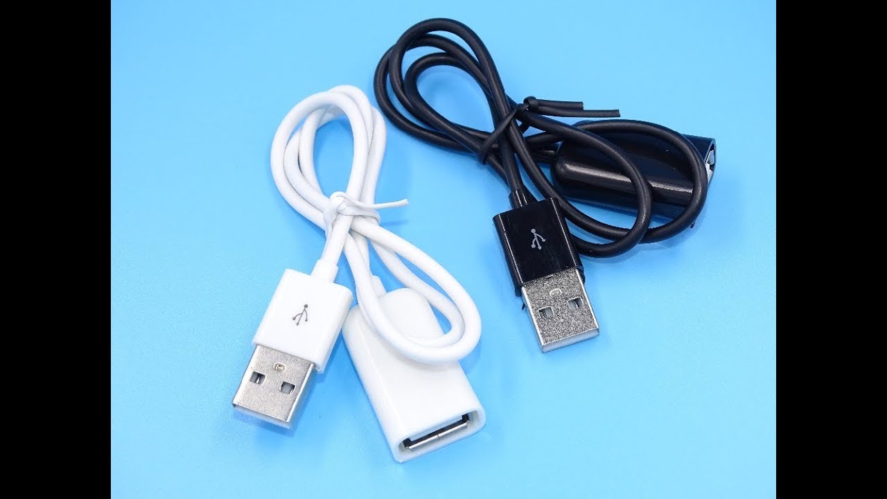 USB 2.0 Extension Cable Adapter Connector 50cm  Male to Female Unboxing Aliexpress