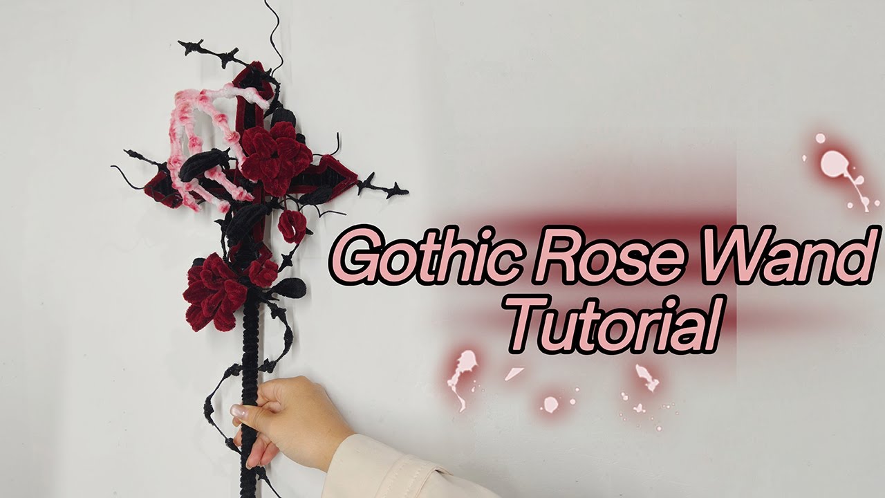 Gothic Rose Wand Tutorial | Dark Romantic Halloween DIY 🌹✨