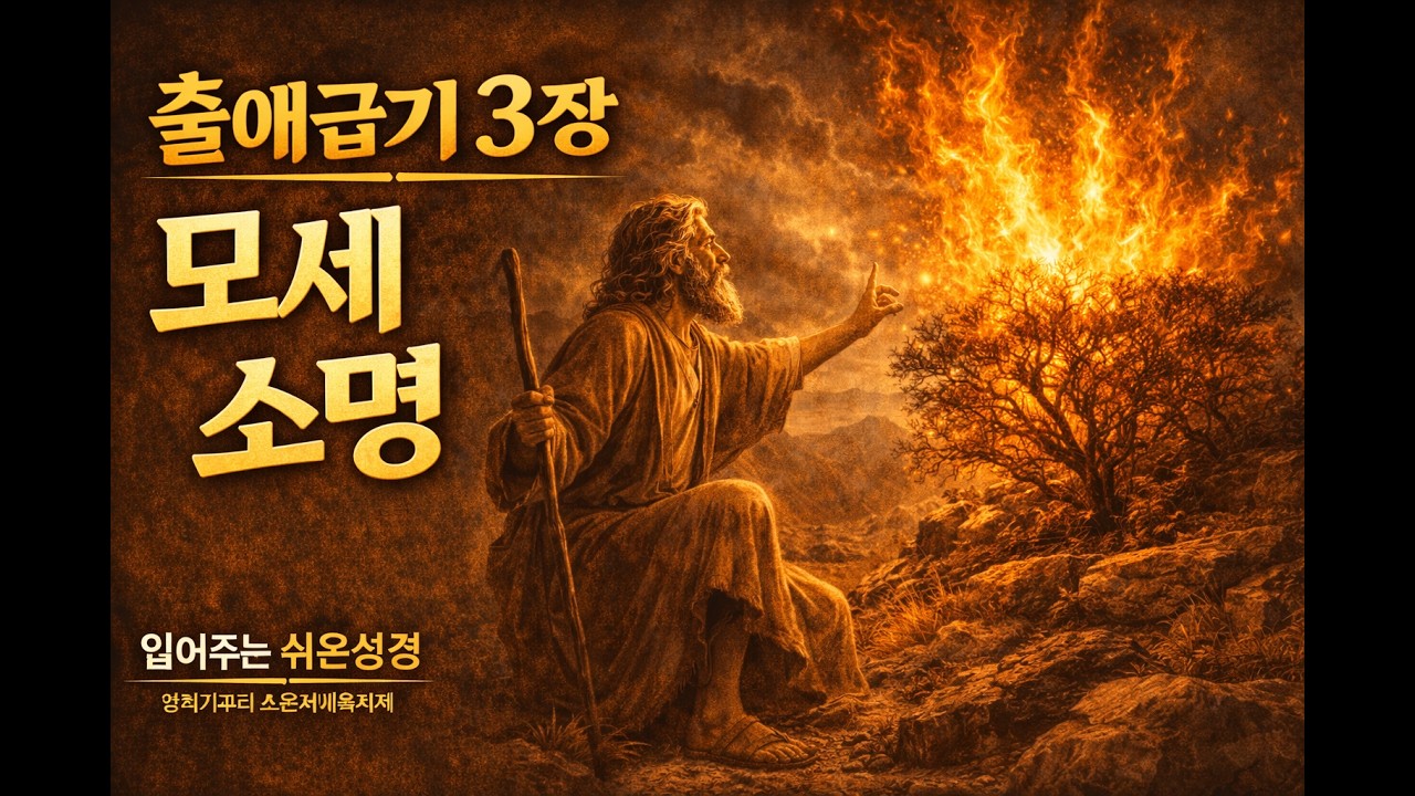 출애굽기 3장 | 떨기나무 불꽃 가운데 모세를 부르시다 | 읽어주는 쉬운성경