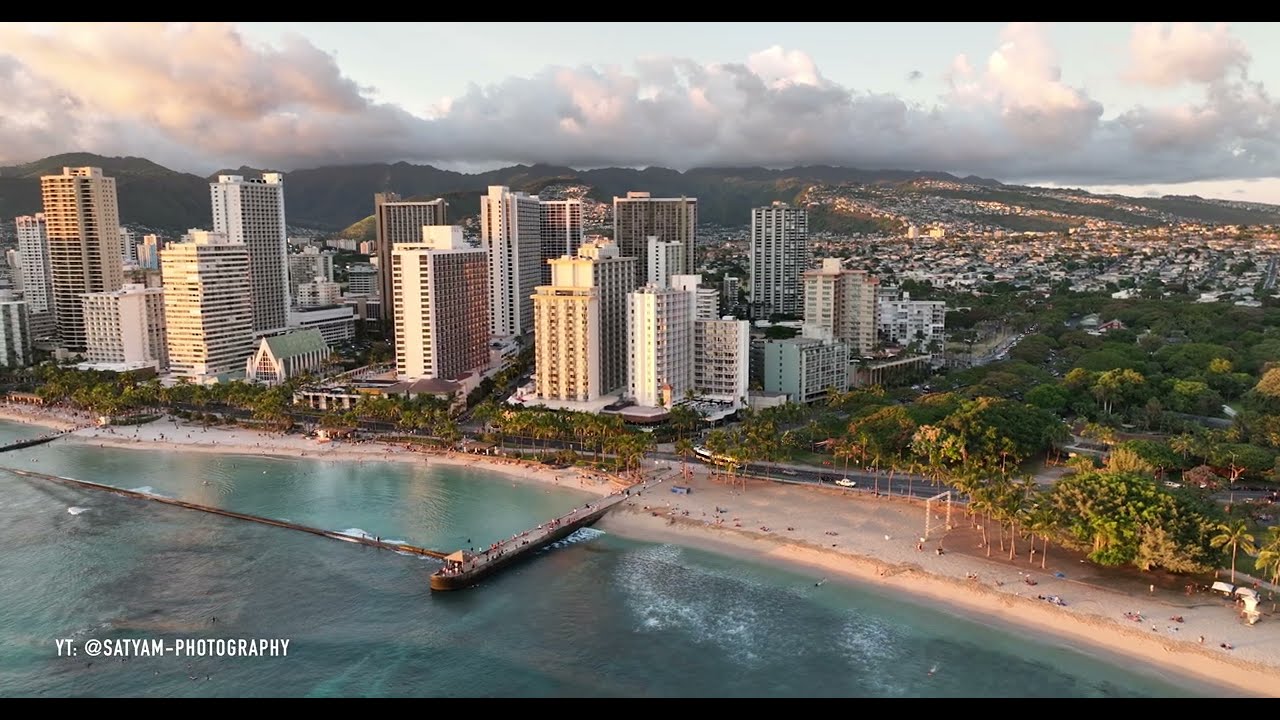 Honolulu, Hawaii, USA - 4K Drone Footage 2025
