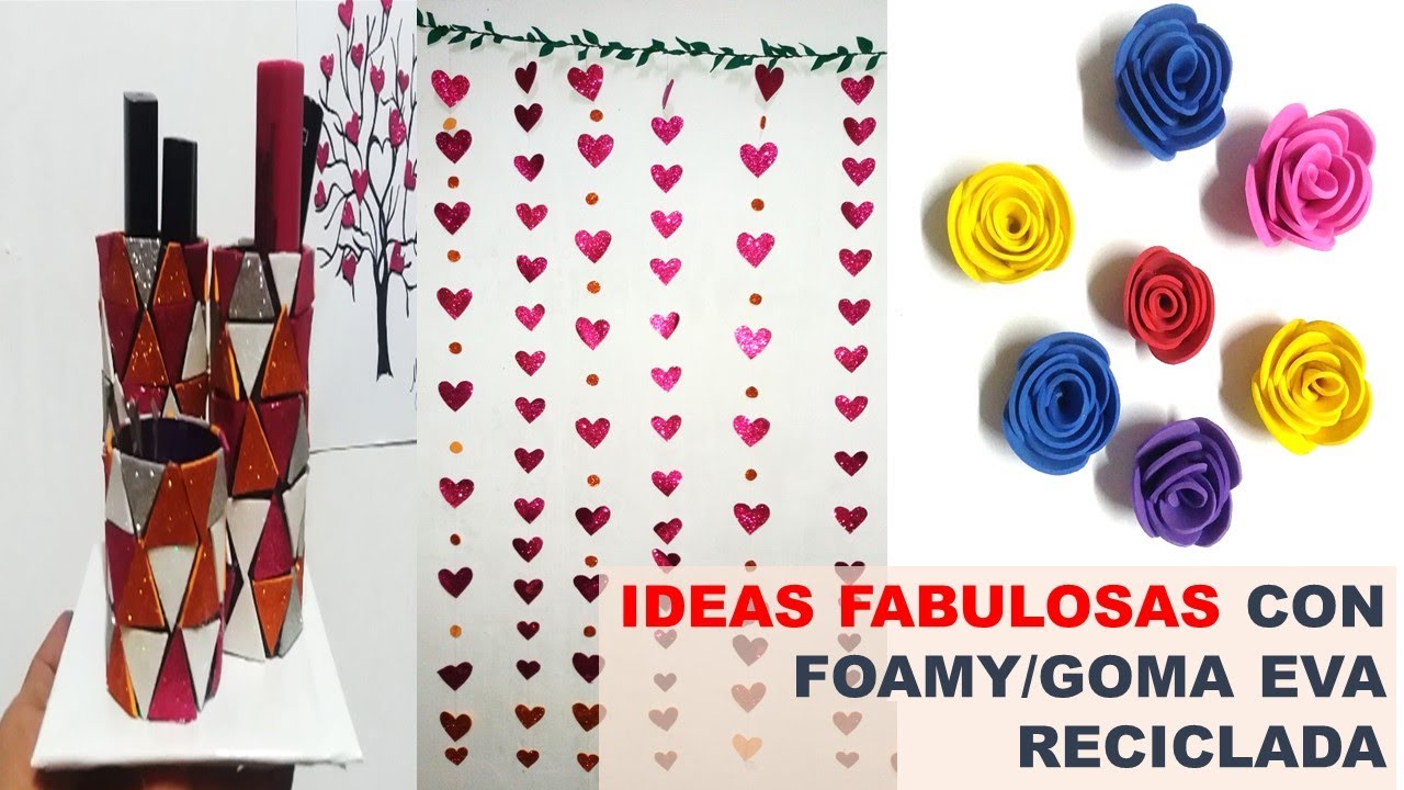 3 ideas fáciles de hacer con retazos de goma eva