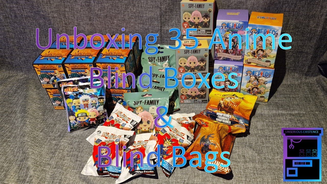 Unboxing 35 Anime blind bags/boxes ASMR