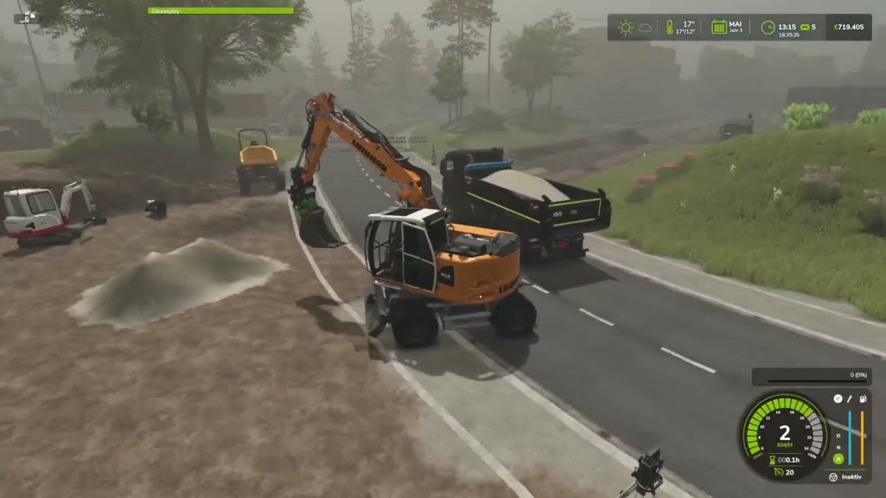 FS25_Neuer  Bagger für den Straßen Aufriss !!!!!!!