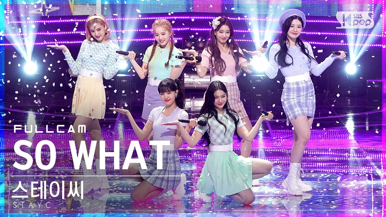 [안방1열 직캠4K] 스테이씨 'SO WHAT' 풀캠 (STAYC Full Cam)│@SBS Inkigayo_2021.05.09.