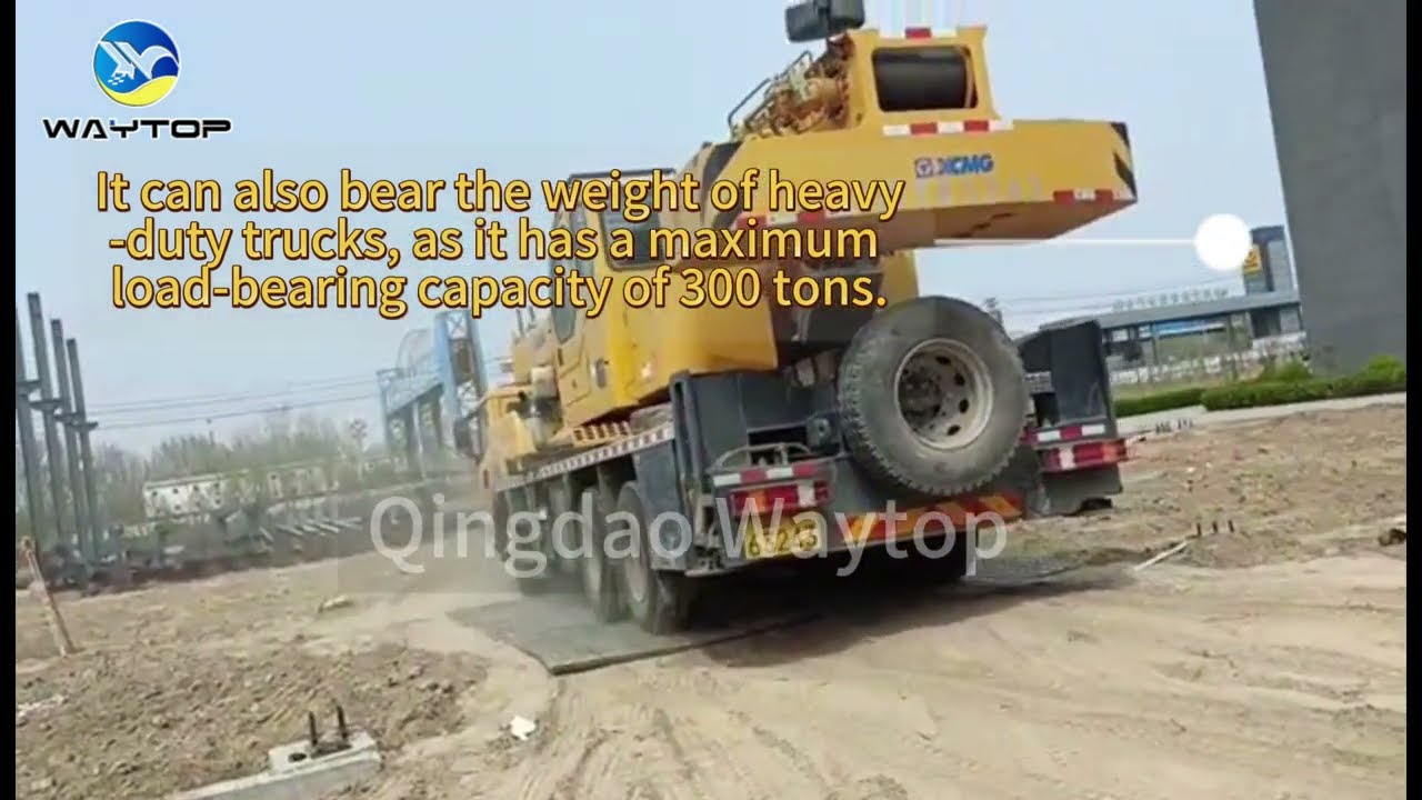 The load-bearing test of WAYTOP Ground Protection Mats—suitable for heavy machinery!