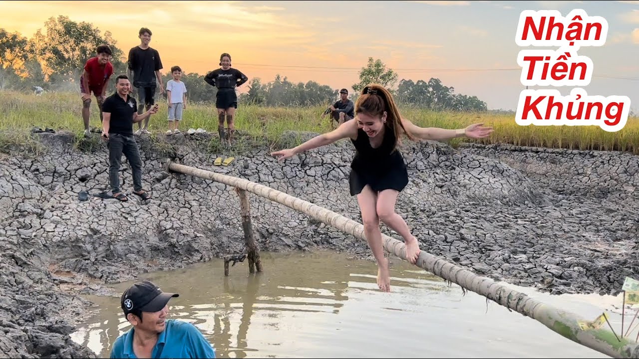 Cả Xóm Ra Chơi Đi Cầu Cau Nhận Tiền Khủng | Ly Ngô Vlog