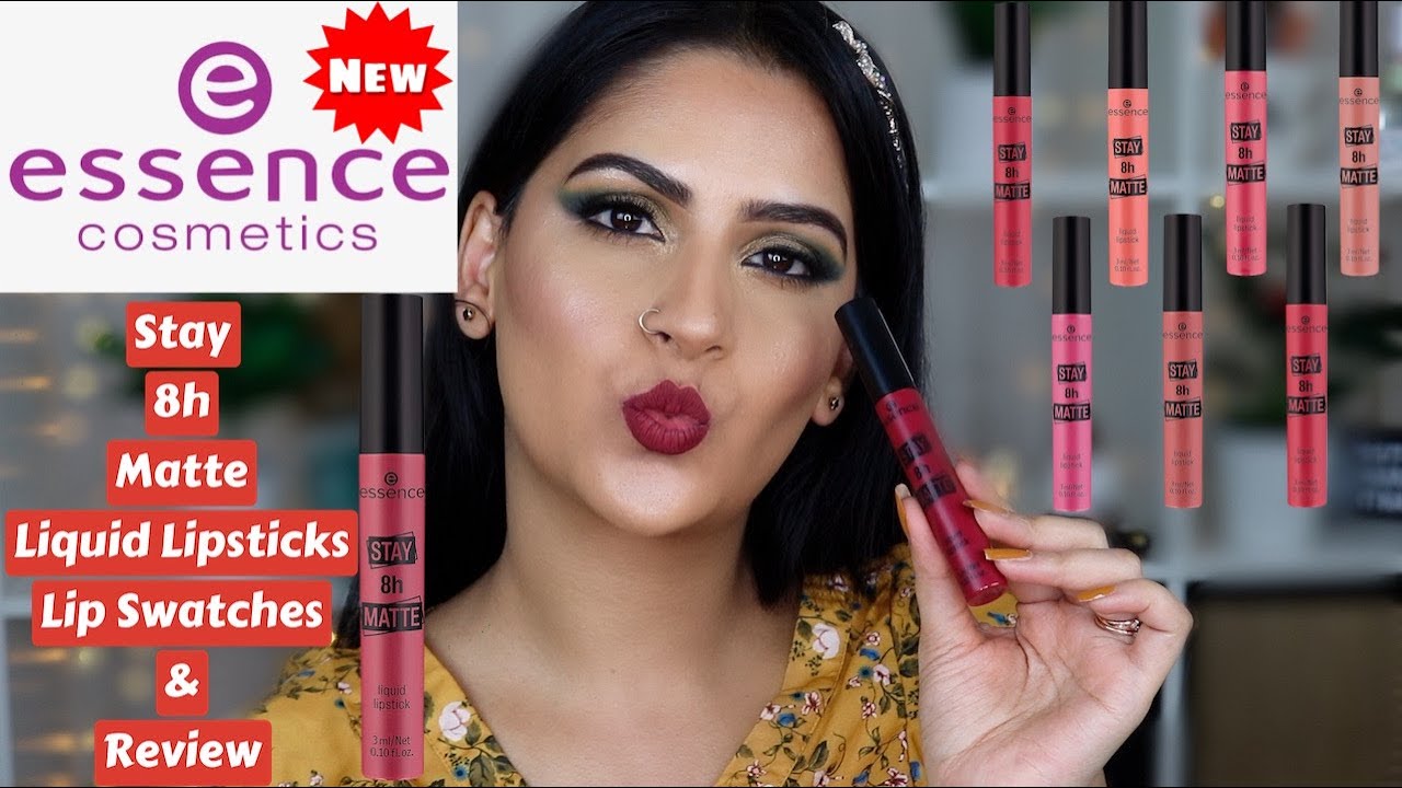 NEW! ESSENCE STAY 8H MATTE LIQUID LIPSTICKS LIP SWATCHES & REVIEW | NEW DRUGSTORE LIPSTICK 2020
