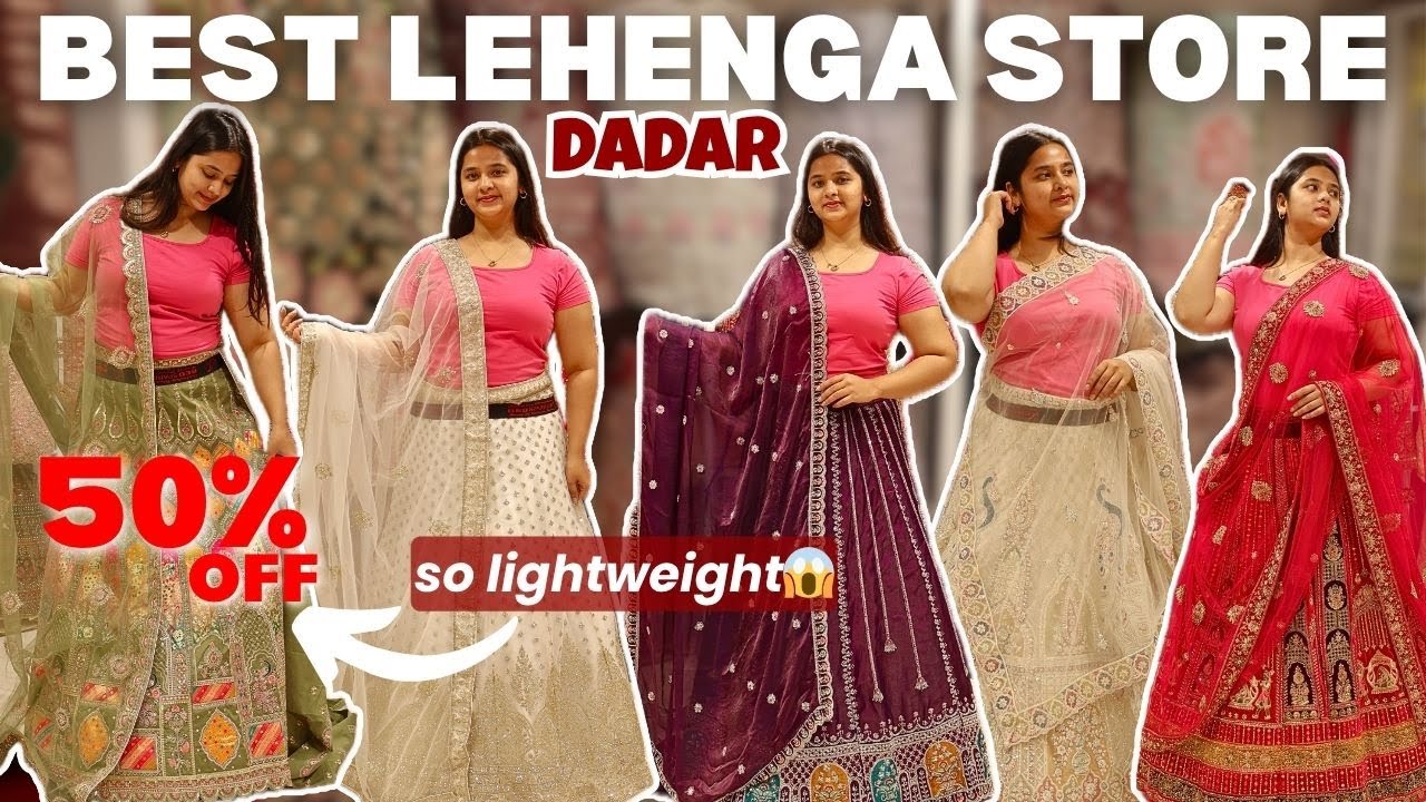 BEST Lightweight Lehenga Store in DADAR with 50% OFF 😱Cheapest Lehenga in Shopping in Mumbai