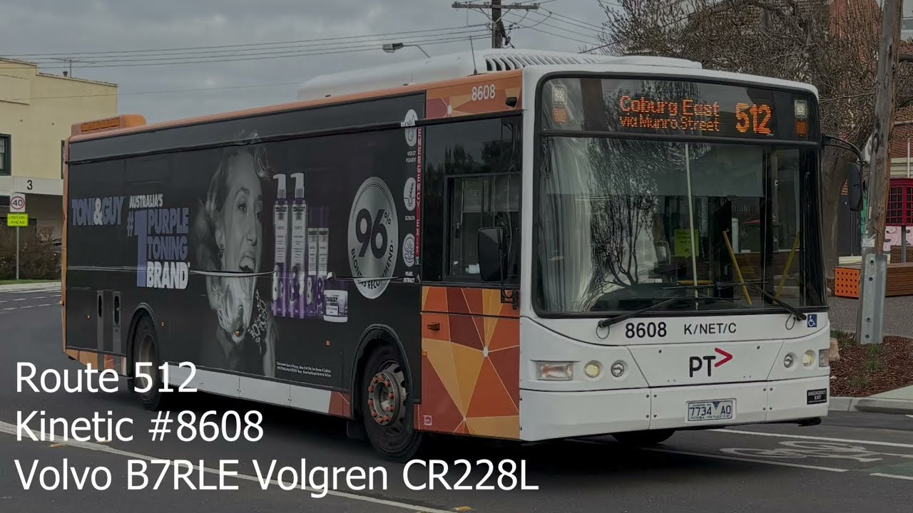Kinetic #8608 (Volvo B7RLE, Volgren CR228L)