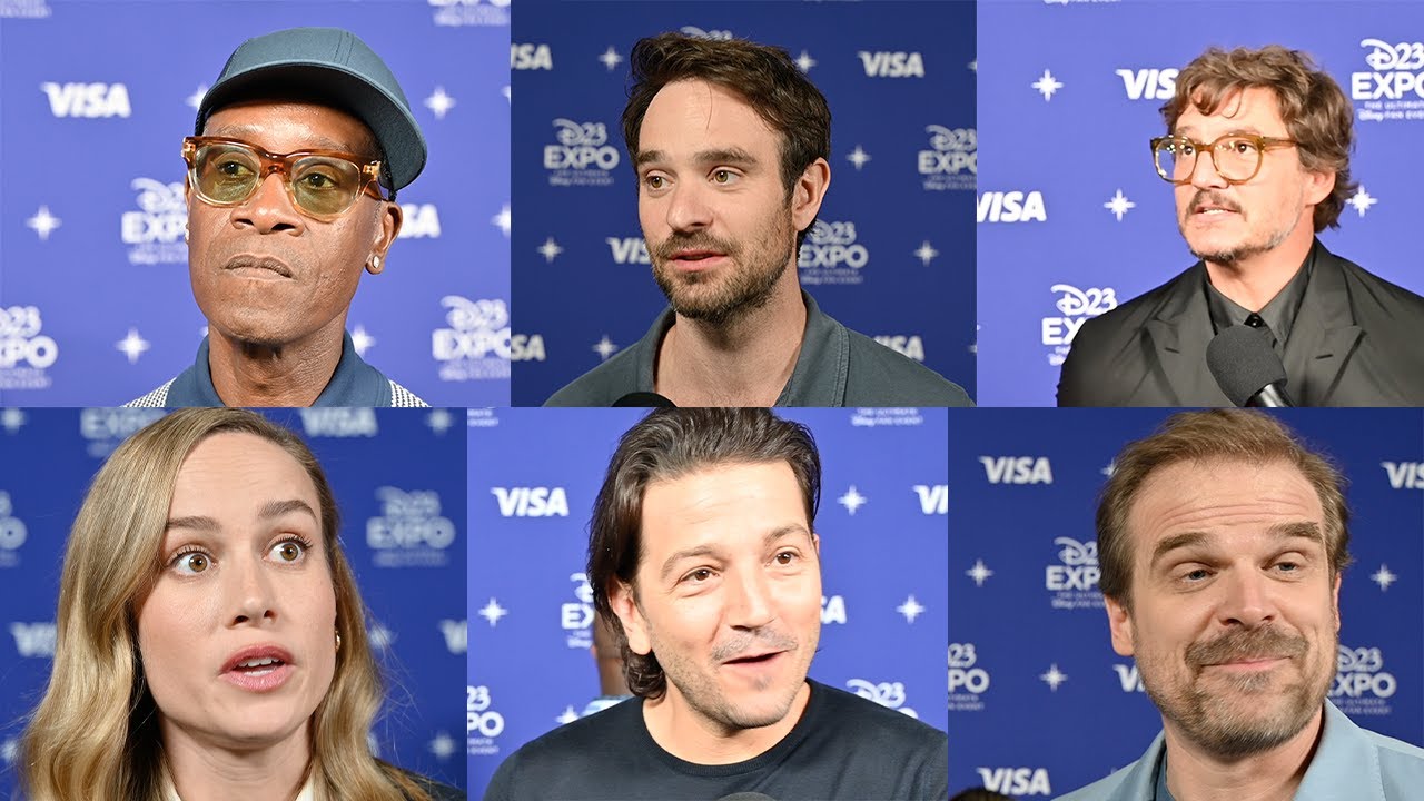 Interviews with Charlie Cox, Brie Larson, Pedro Pascal, Don Cheadle, David Harbour, and more at D23