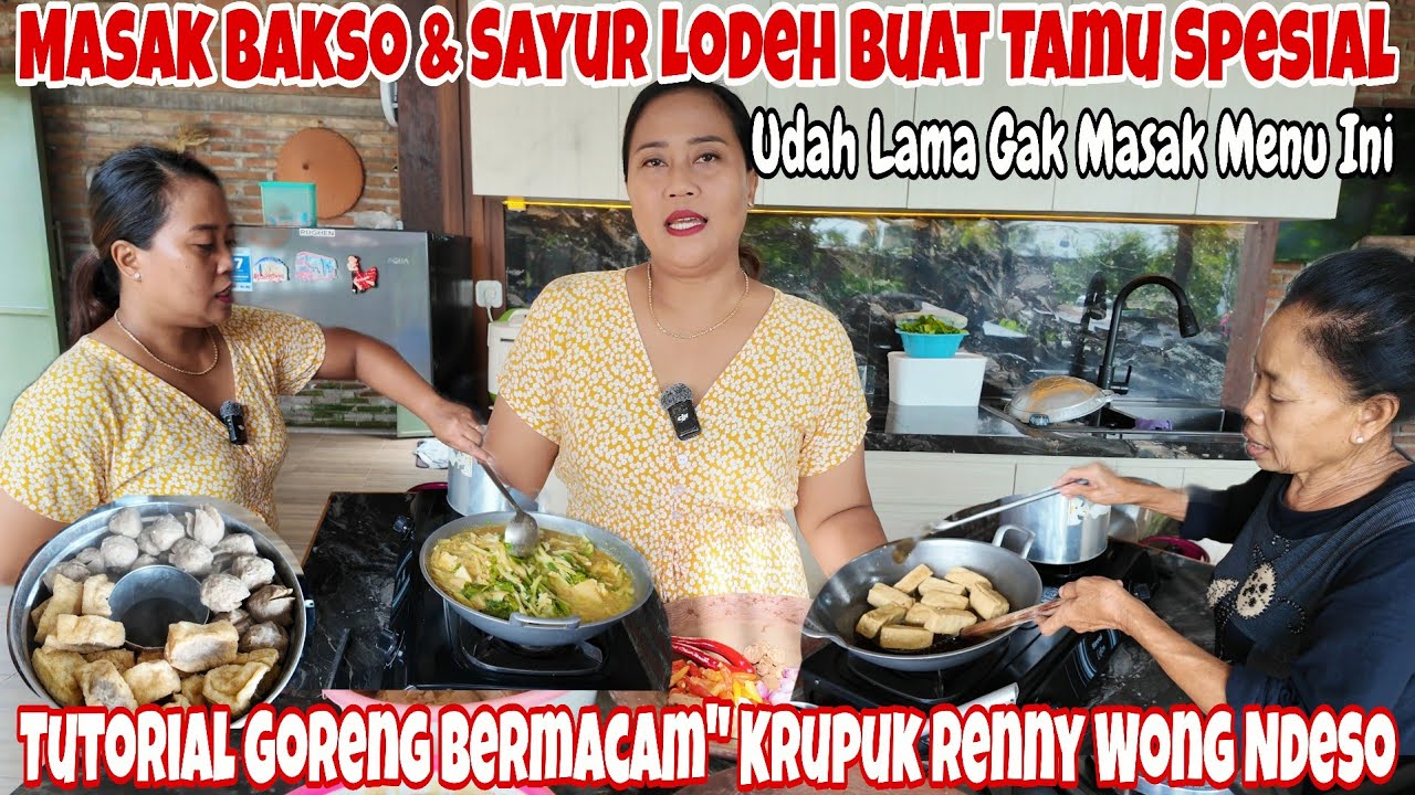 MASAK BAKSO,SAYUR LODEH,BAKWAN,AYAM GORENG KRISPY‼️TUTORIAL MENGORENG KERUPUK IKAN TENGGIRI