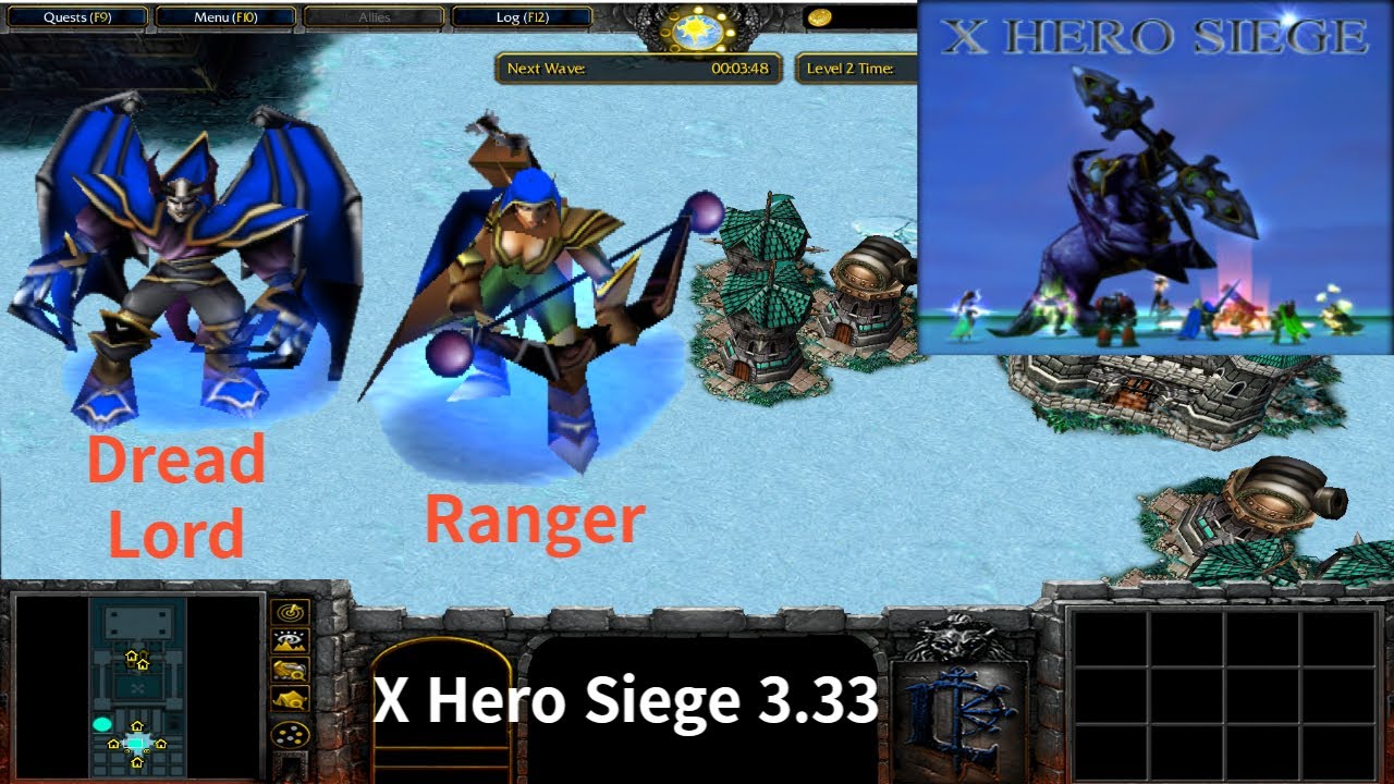 X Hero Siege 3.33, Dread Lord & Ranger Extreme, Level 4 Impossible ,8 ways Dual Hero