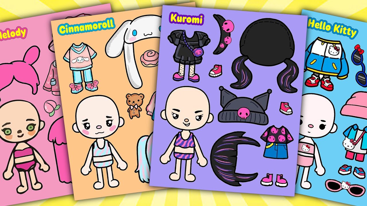 Decorate with Sticker Book 💃 My Melody, Kuromi, Cinnamoroll, Hello Kitty in Avatar World