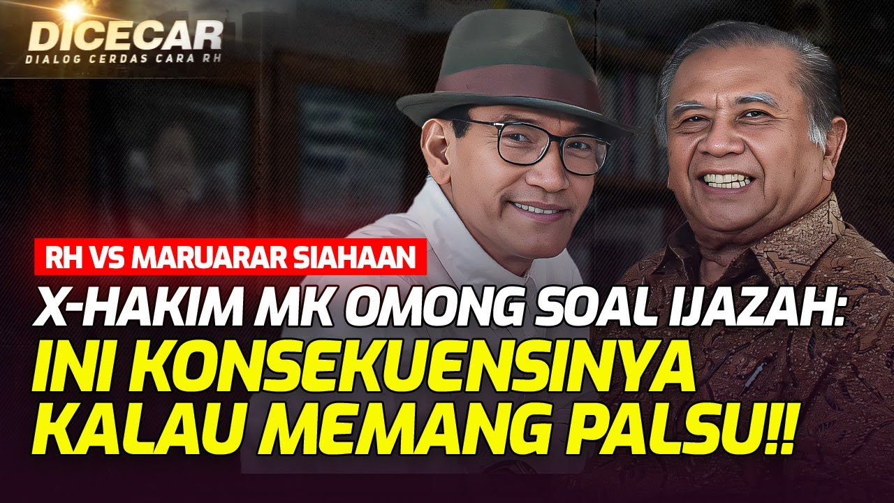 🔴LIVE! X-HAKIM MK OMONG SOAL IJAZAH: INI KONSEKUENSINYA KALAU MEMANG PALSU!!