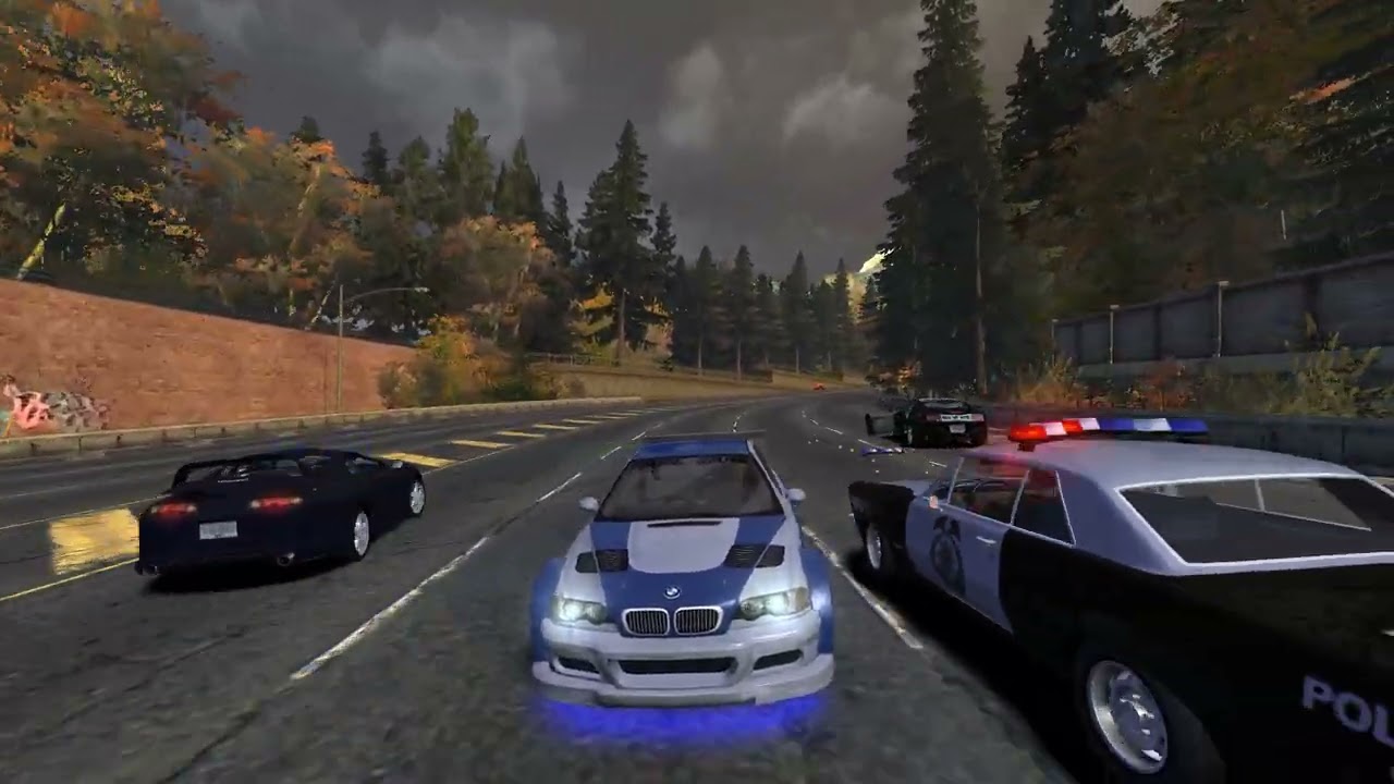Need for Speed Most Wanted BMW M3 GTR vs Police ( Pursuit Level From 1 to 10 )