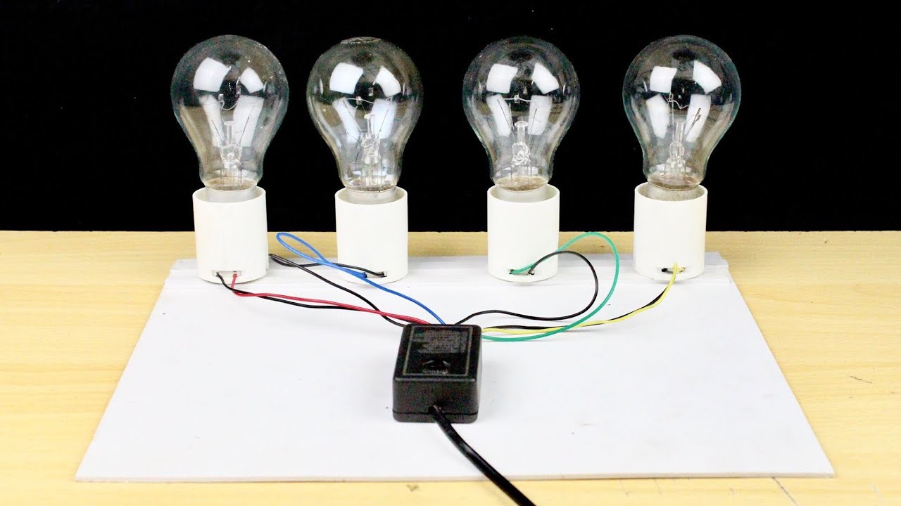 DIY 4 Channel AC Bulb Chaser With 8 Different Effects