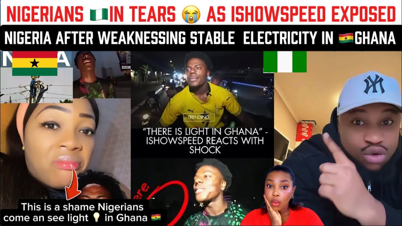 Nigerians in tears 😭 As @ishowspeed exposed night after weakening stable Electricity in Ghana 🇬🇭🇳🇬