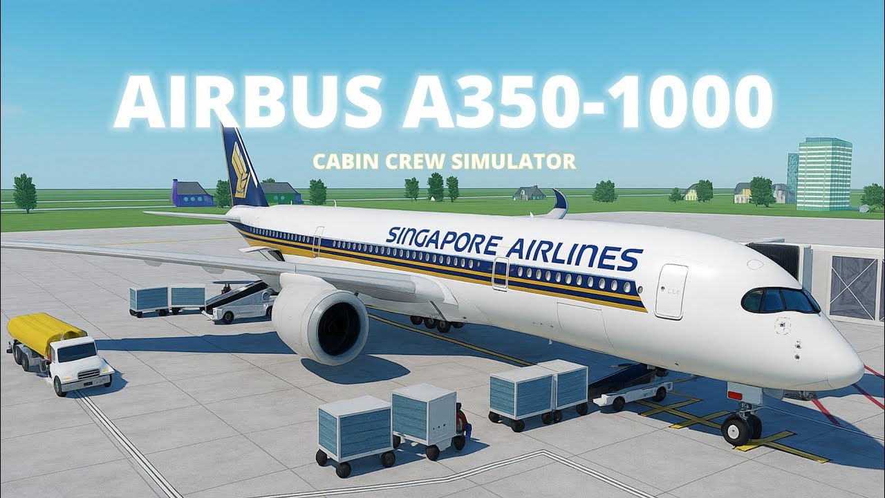 Roblox - Cabin Crew Simulator Airbus A350 -  1000 Real Sound with Singapore Airlines
