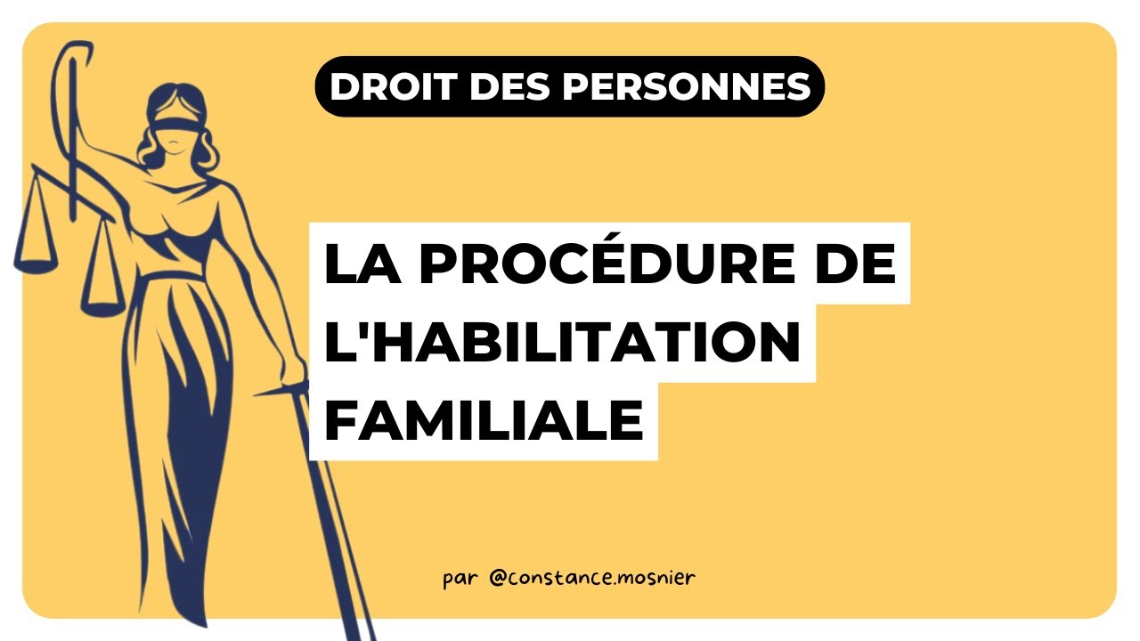La procédure de l'habilitation familiale : Droit des personnes L1 droit