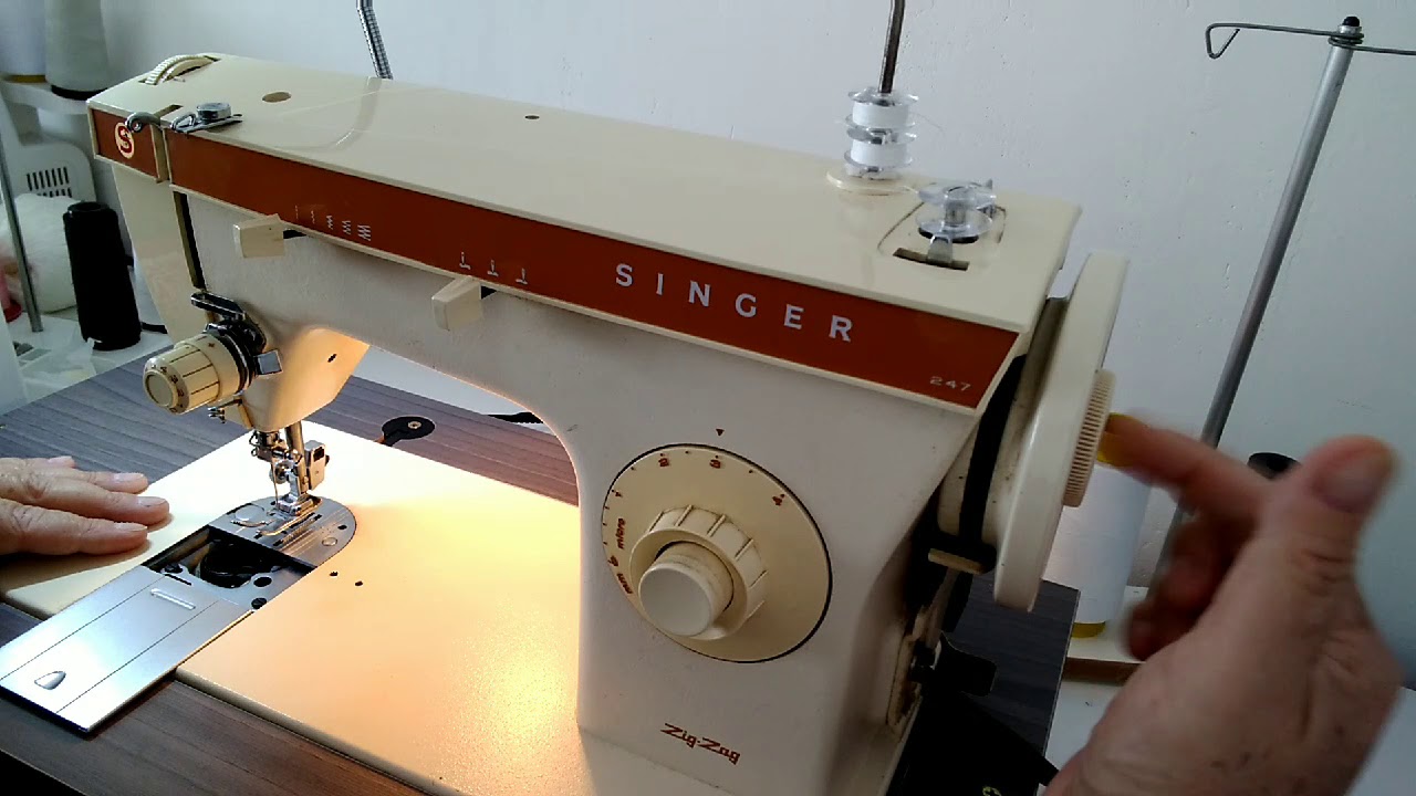 Como passar a Linha na Singer ZIG-ZAG 247 (vídeo completo)-Home Machine Embroidery