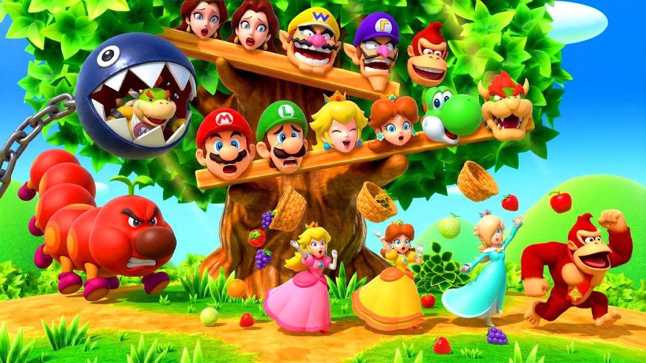 【マリオパーティ スーパースターズ】究極のミニゲーム対決 美女と野獣のガチバトル！ピーチ・デイジー・ロゼッタVsドンキーコング (CPU最強)